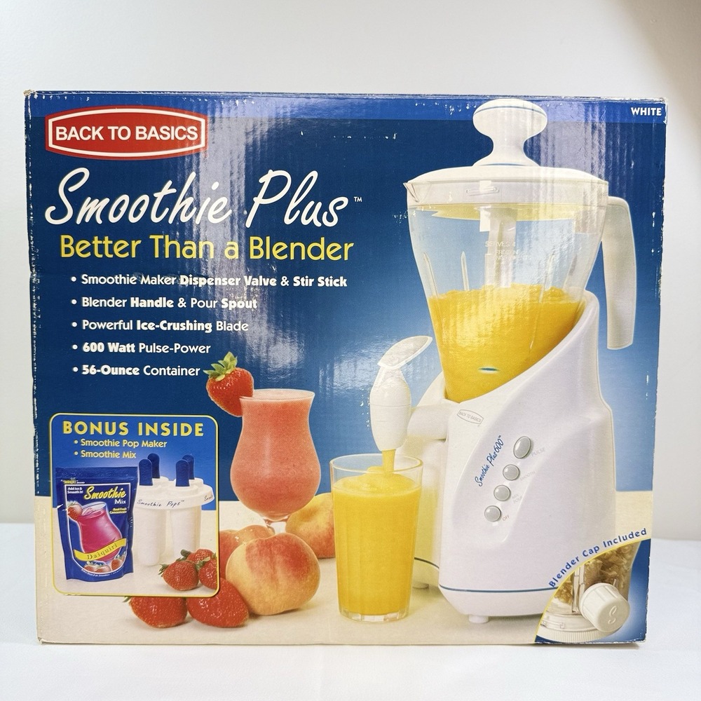 VTG Back to Basics Smoothie Plus SPL600 Dispenser Blender Complete Box Recipes